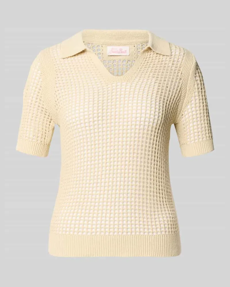 MC2 Saint Barth Strickshirt mit Umlegekragen Modell 'FLORA Beige