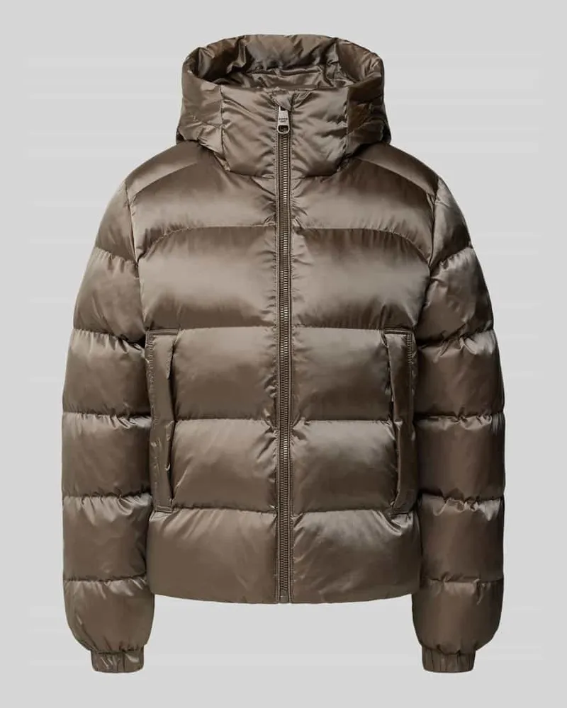 Superdry. Regular Fit Steppjacke mit Kapuze und Eingrifftaschen Khaki