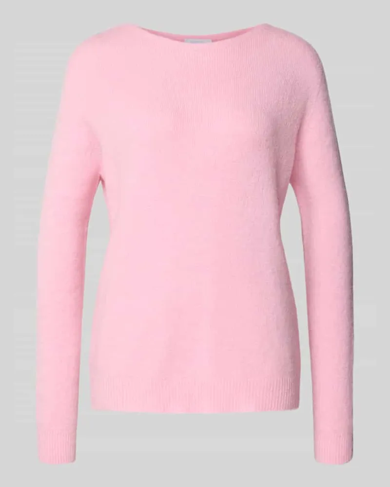 Rich&Royal Strickpullover mit gerippten Abschlüssen Hellrosa
