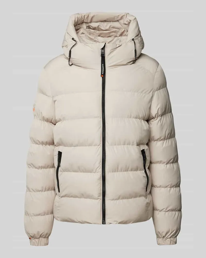 Superdry. Steppjacke mit Reißverschlusstaschen Offwhite
