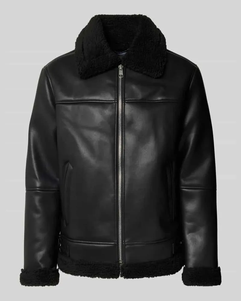 McNeal Jacke in Leder-Optik Black
