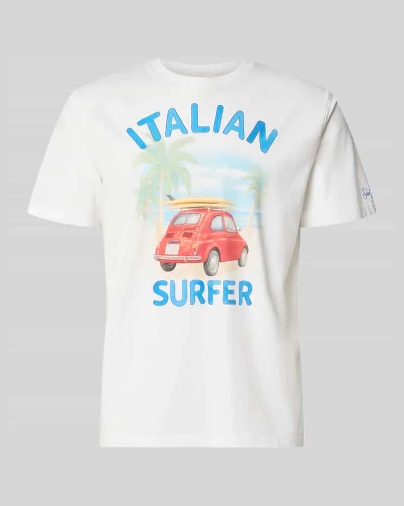 MC2 Saint Barth T-Shirt mit Motiv-Print Modell 'DENVER Weiss