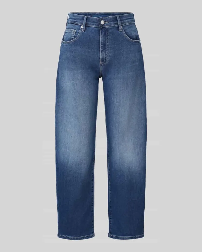 MAC Jeans Loose Fit Barrel Jeans aus Baumwoll-Mix mit Modal-Anteil Modell 'DANNI Blau