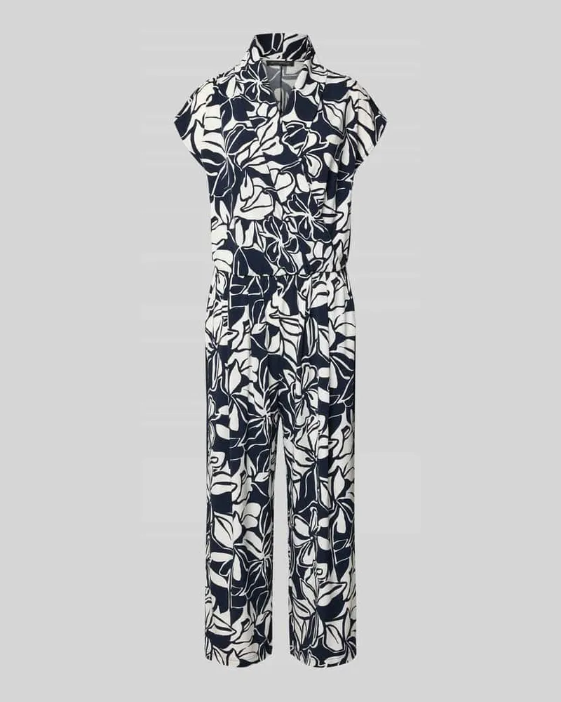 Betty Barclay Jumpsuit mit Schalkragen und Kappärmeln Marine