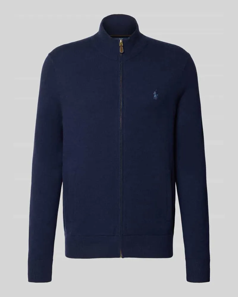 Ralph Lauren Regular Fit Strickjacke aus reiner Wolle Marine