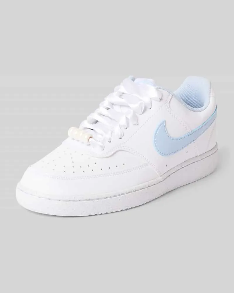 Nike Sneaker mit Perlenbesatz Modell 'Air Force 1 Weiss