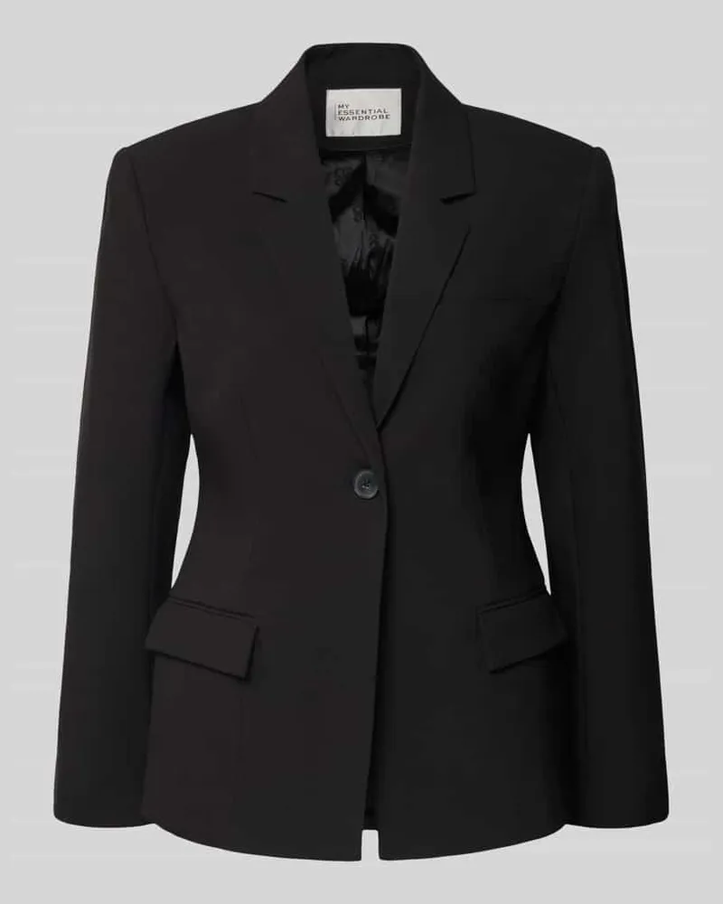 My Essential Wardrobe Slim Fit Blazer mit Pattentaschen Modell 'Milan Black