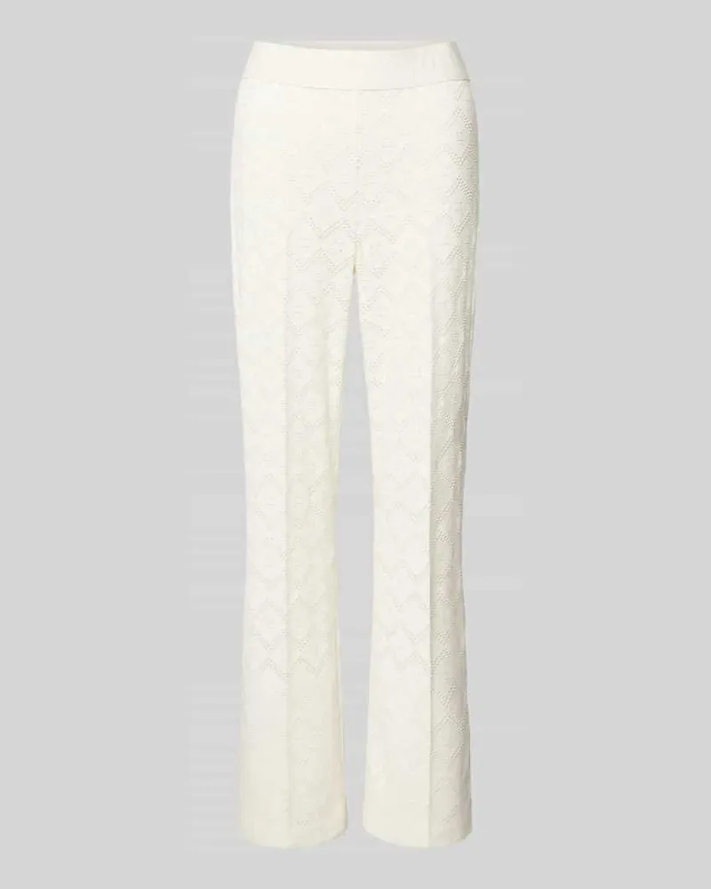 Cambio Flared Stoffhose mit verkürztem Schnitt Modell 'FAITH Weiss