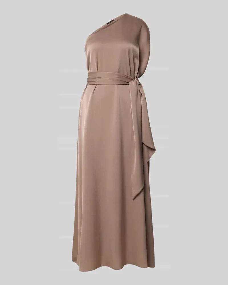 windsor. Cocktailkleid im One-Shoulder-Design mit Bindegürtel Taupe