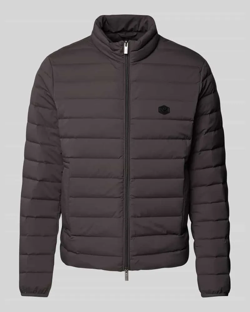 Emporio Armani Steppjacke mit Label-Patch Anthrazit