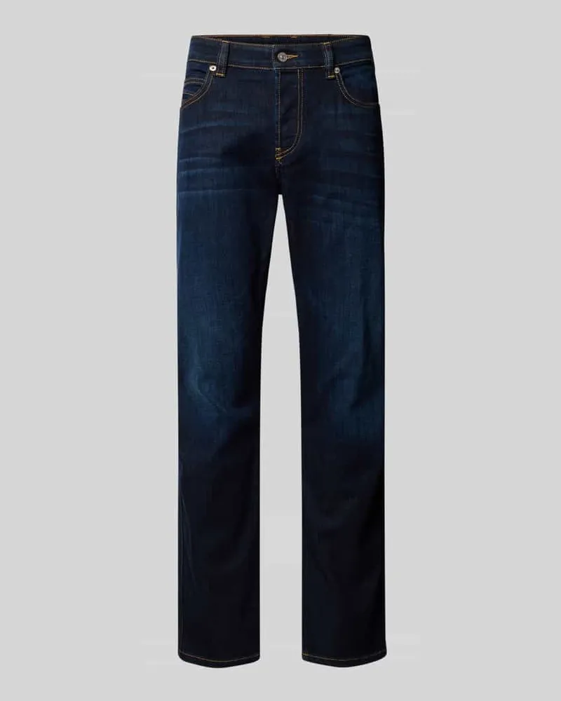Diesel Straight Fit Jeans aus Viskose-Mix Jeansblau