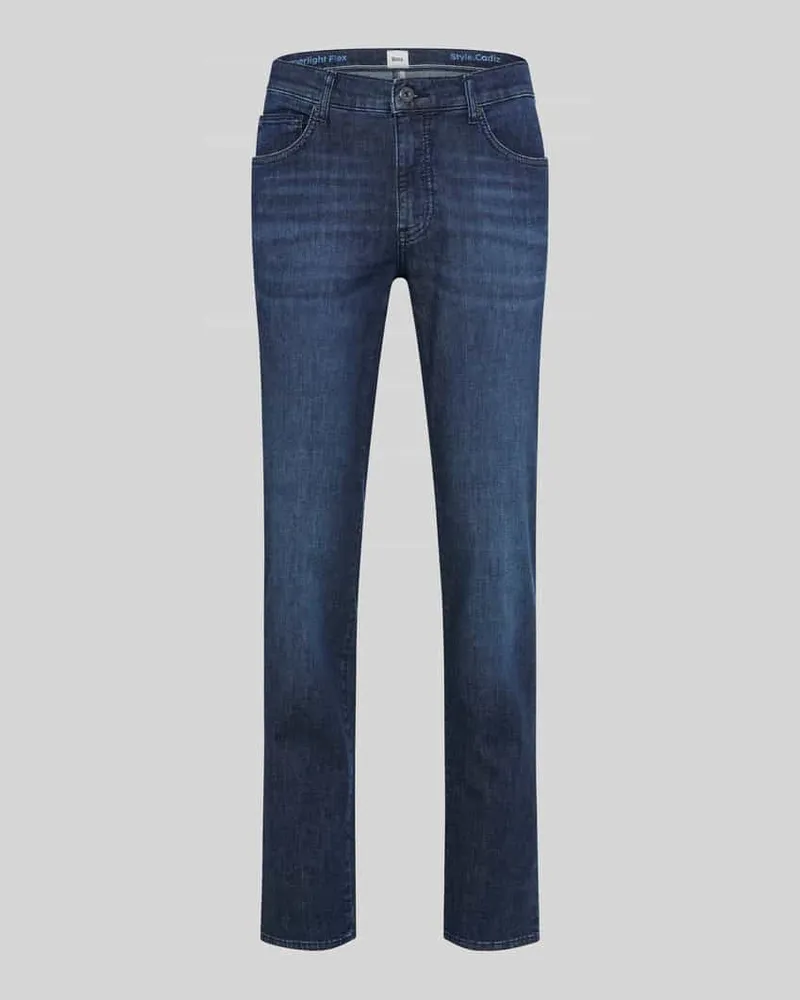 Brax Straight Fit Jeans aus Baumwoll-Mix Modell 'Cadiz Dunkelblau