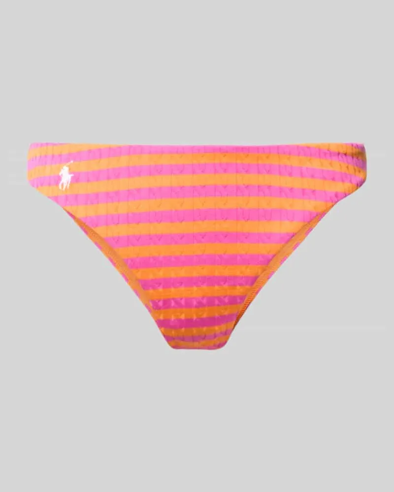 Ralph Lauren Bikini Slip mit Allober-Muster Modell 'CABLESTRIPE Pink