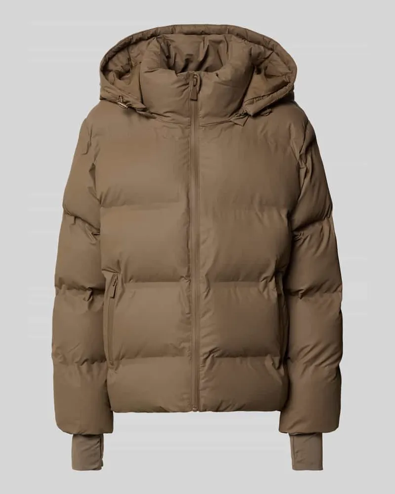 Neo Noir Steppjacke mit Reißverschlusstaschen Taupe