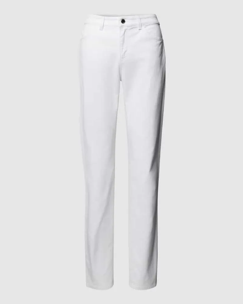 Emporio Armani Slim Fit Jeans mit Knopfverschluss Weiss