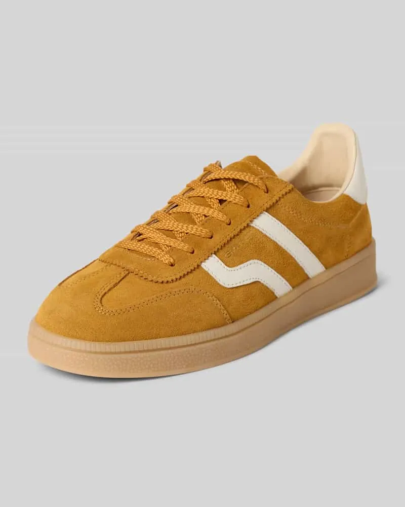 Gant Sneaker aus Leder mit Schnürung Modell 'Cuzima Senf