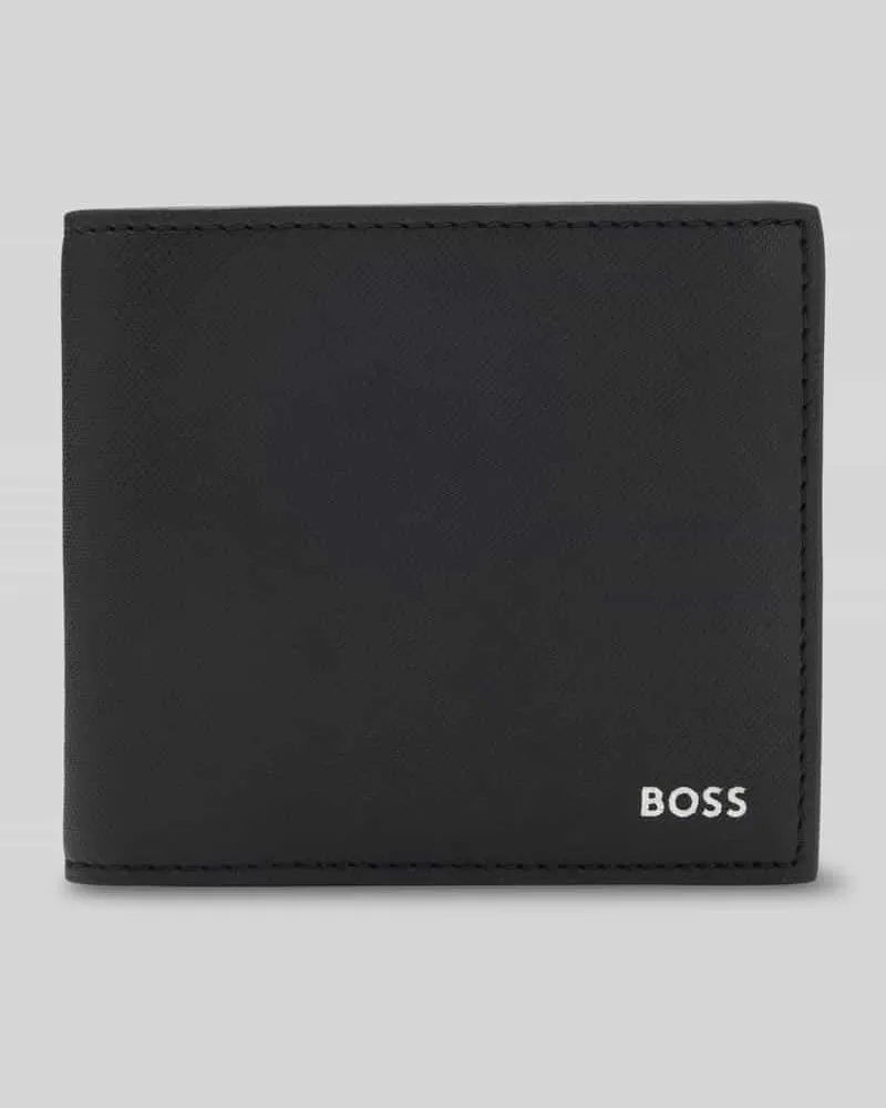HUGO BOSS Portemonnaie aus echtem Leder Modell 'ZAIR_4CC_COIN N Black