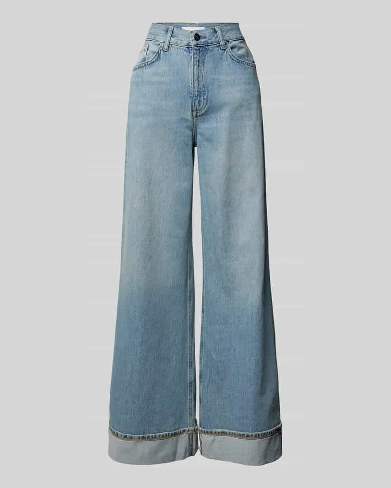 Rich&Royal Wide Leg Jeans im 5-Pocket-Design Hellblau