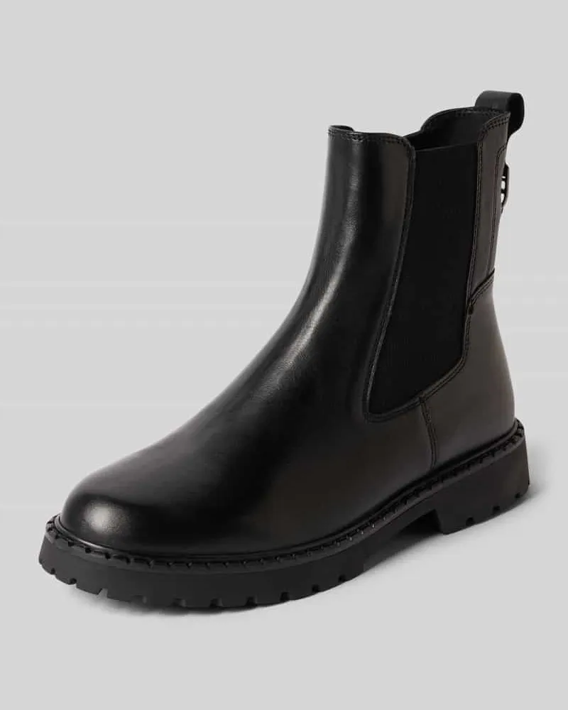 Tamaris Chelsea Boots aus Rindsnappa mit Reißverschluss Black