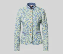 Slim Fit Blazer mit Allover-Animal-Stitching