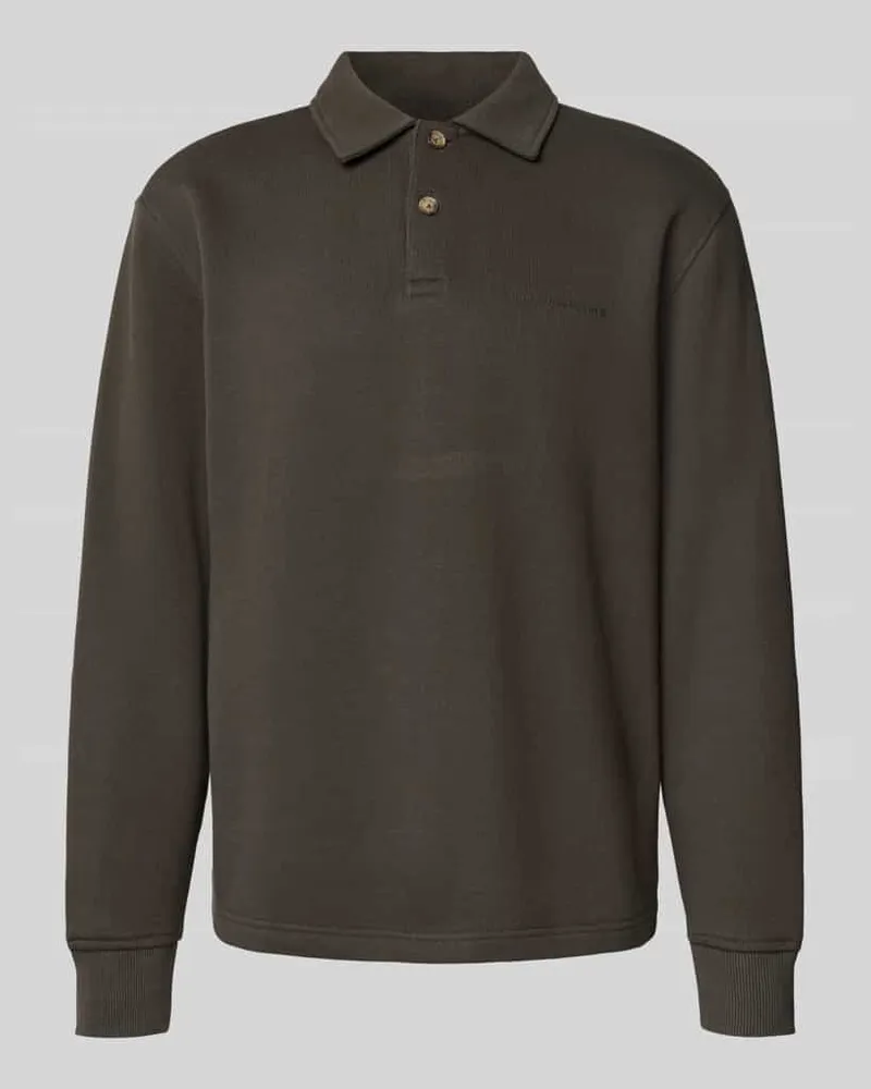 Marc O'Polo Regular Fit Sweatshirt aus reiner Baumwolle Dunkelbraun