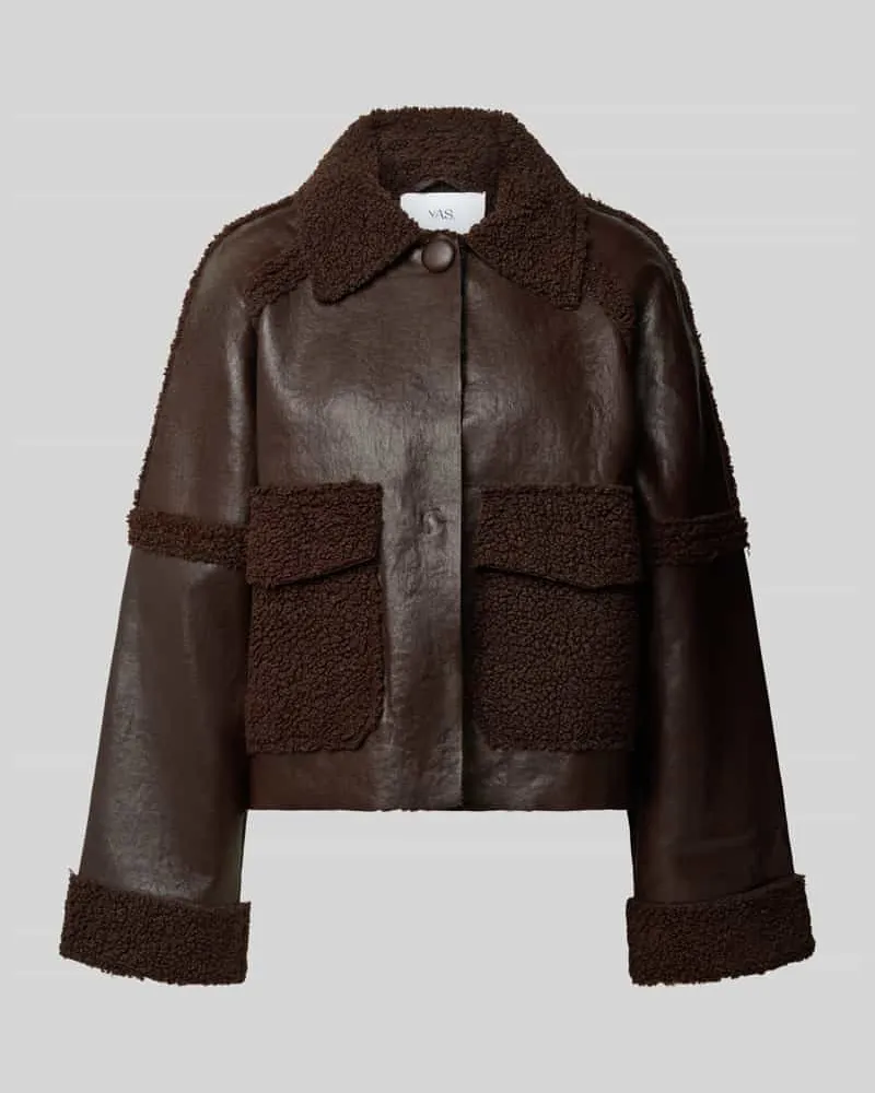 Y.A.S Jacke mit Pattentaschen Modell 'FILIA Dunkelbraun