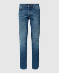 HUGO BOSS Slim Fit Jeans mit Stretch-Anteil Modell 'Delaware Blau