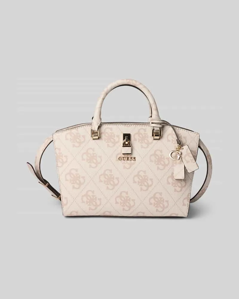 Guess Handtasche mit Label-Anhänger Modell 'QUEENSLAND Weiss