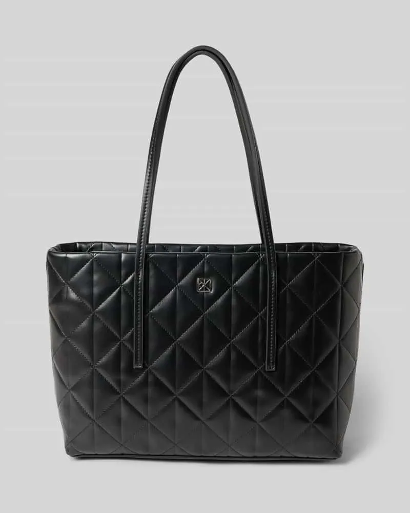 Calvin Klein Tote Bag mit Logo-Detail Modell 'Quilted Black