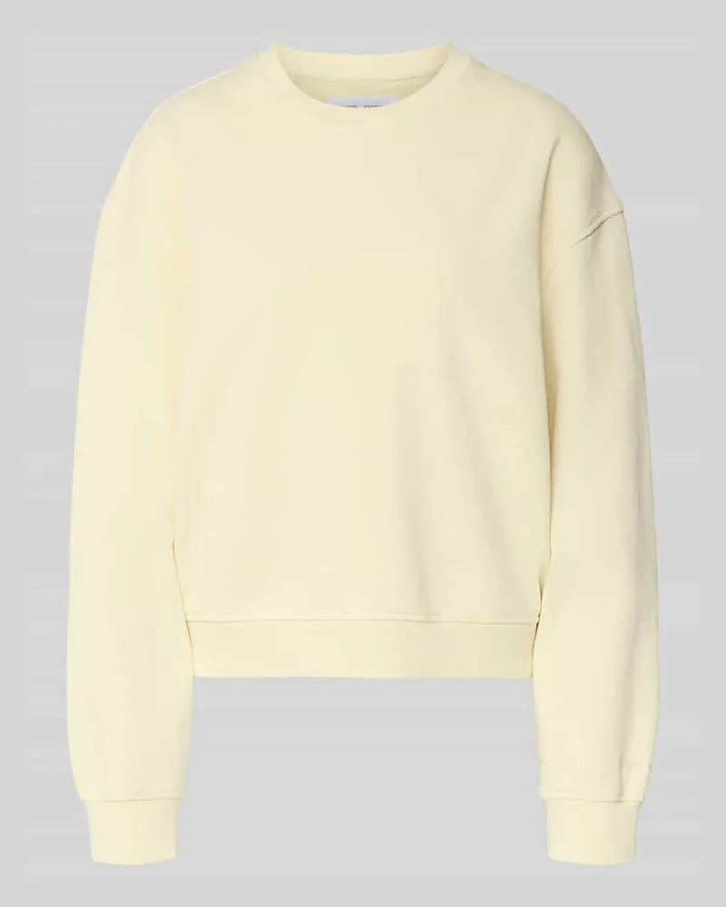 Samsøe & Samsøe Sweatshirt mit Rundhalsausschnitt Modell 'SAVAN Hellgelb