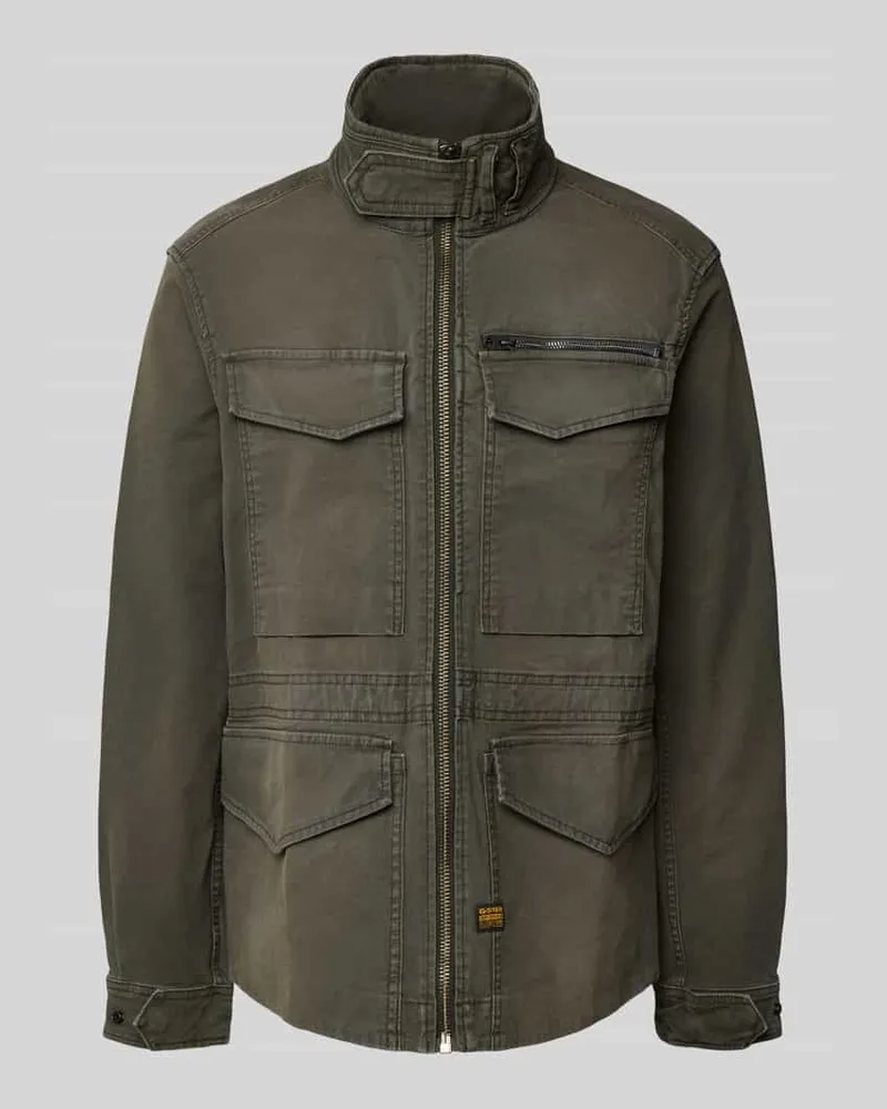G-STAR RAW Slim Fit Jacke mit Pattentaschen Modell 'Rovic Anthrazit