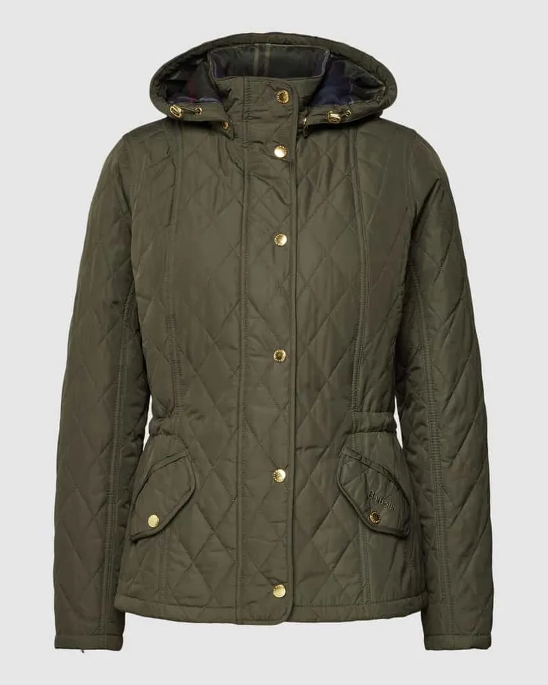 Barbour Steppjacke mit abnehmbarer Kapuze Modell 'MILLFIRE Oliv
