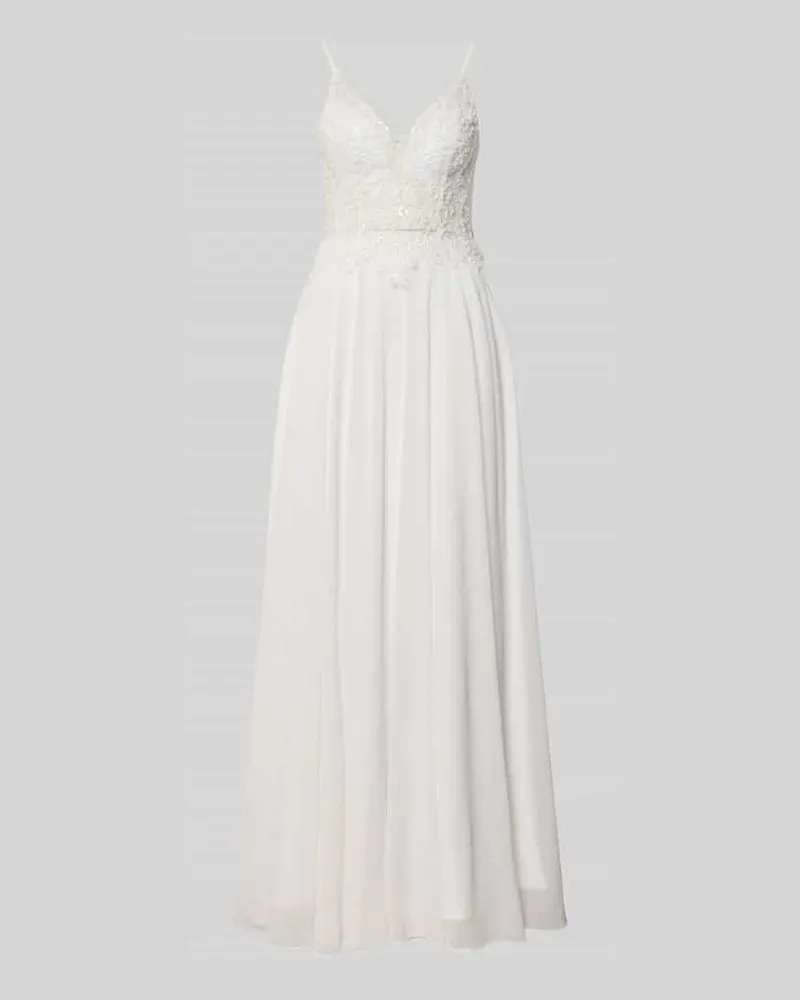 Mascara Brautkleid mit Ziersteinbesatz Offwhite