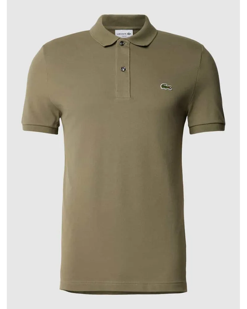 Lacoste Poloshirt mit Label-Stitching Oliv