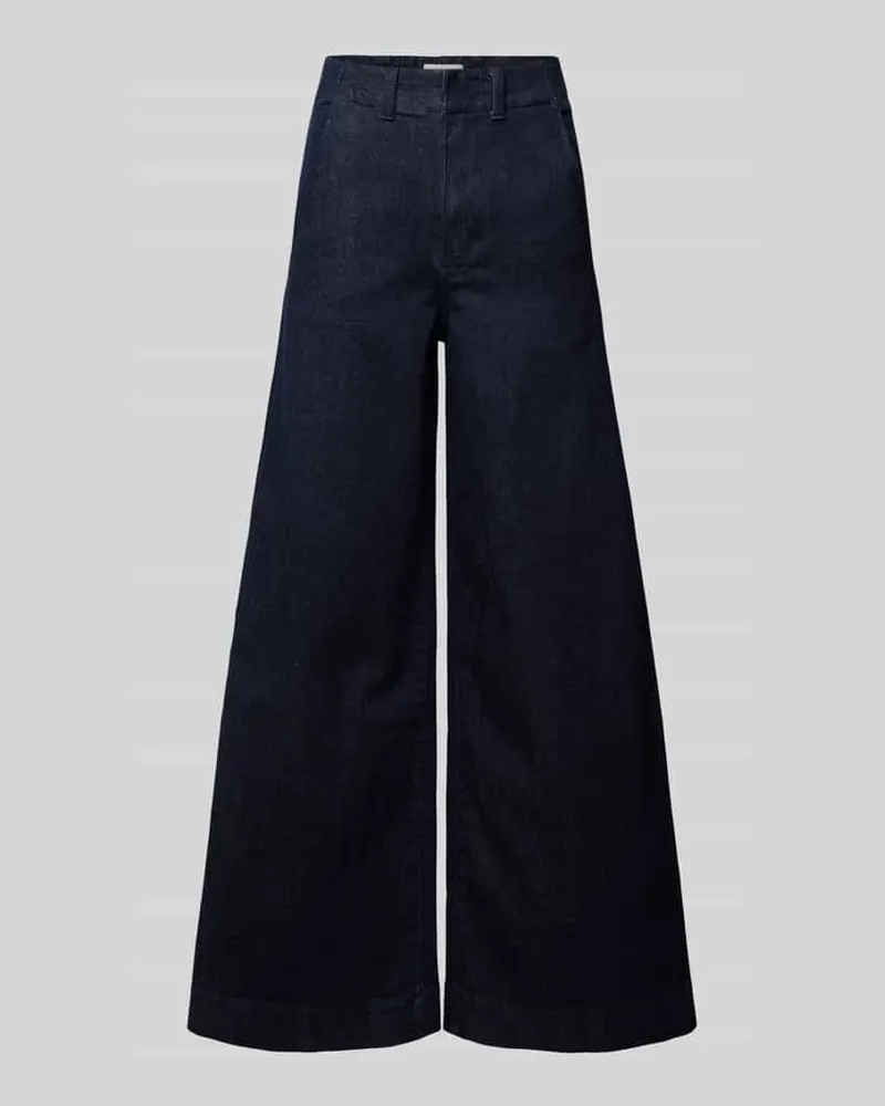 Stefanel Wide Leg Jeans mit Eingrifftaschen Jeansblau