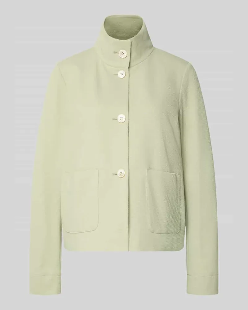 White Label Regular Fit Jacke mit Stehkragen Hellgruen