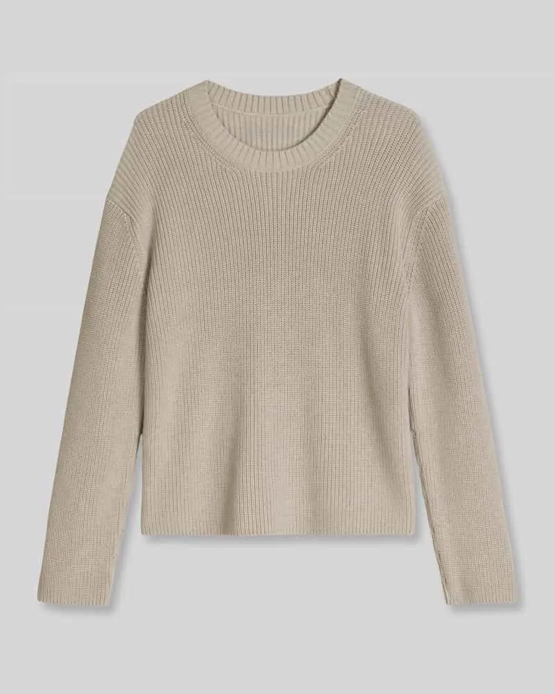 Marc O'Polo Loose Fit Pullover aus reiner Baumwolle Stein