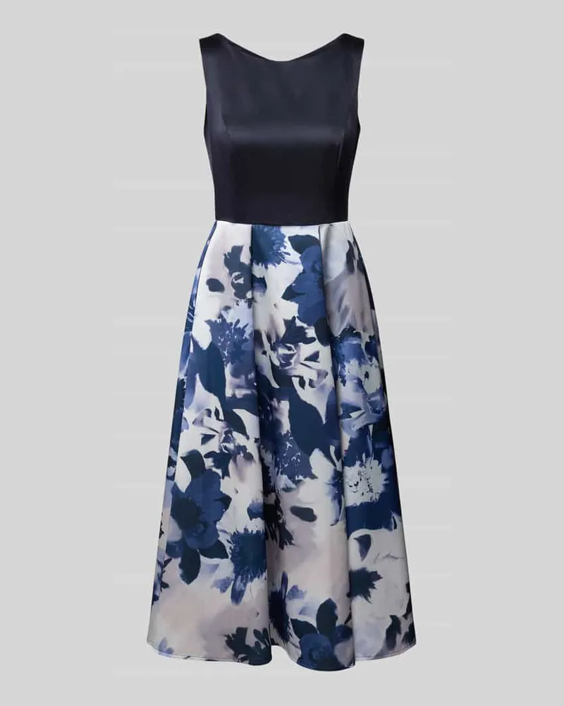 Vera Mont Midikleid mit floralem Motiv-Print Marine