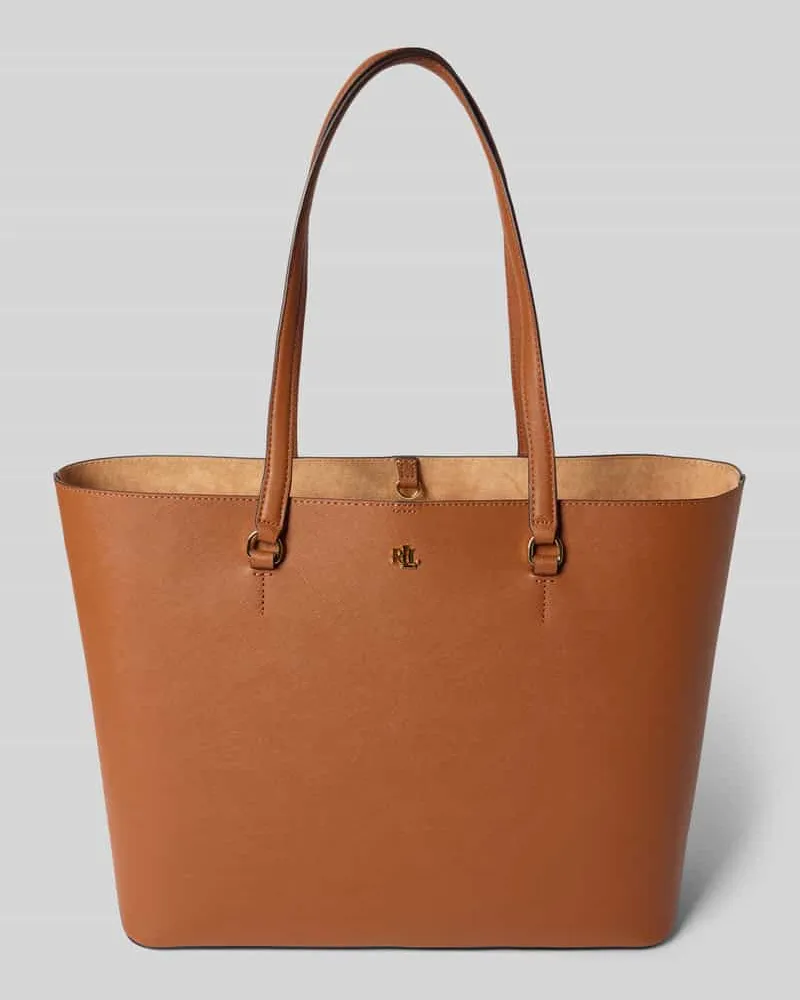 Ralph Lauren Handtasche mit Label-Applikation Modell 'KARLY Cognac