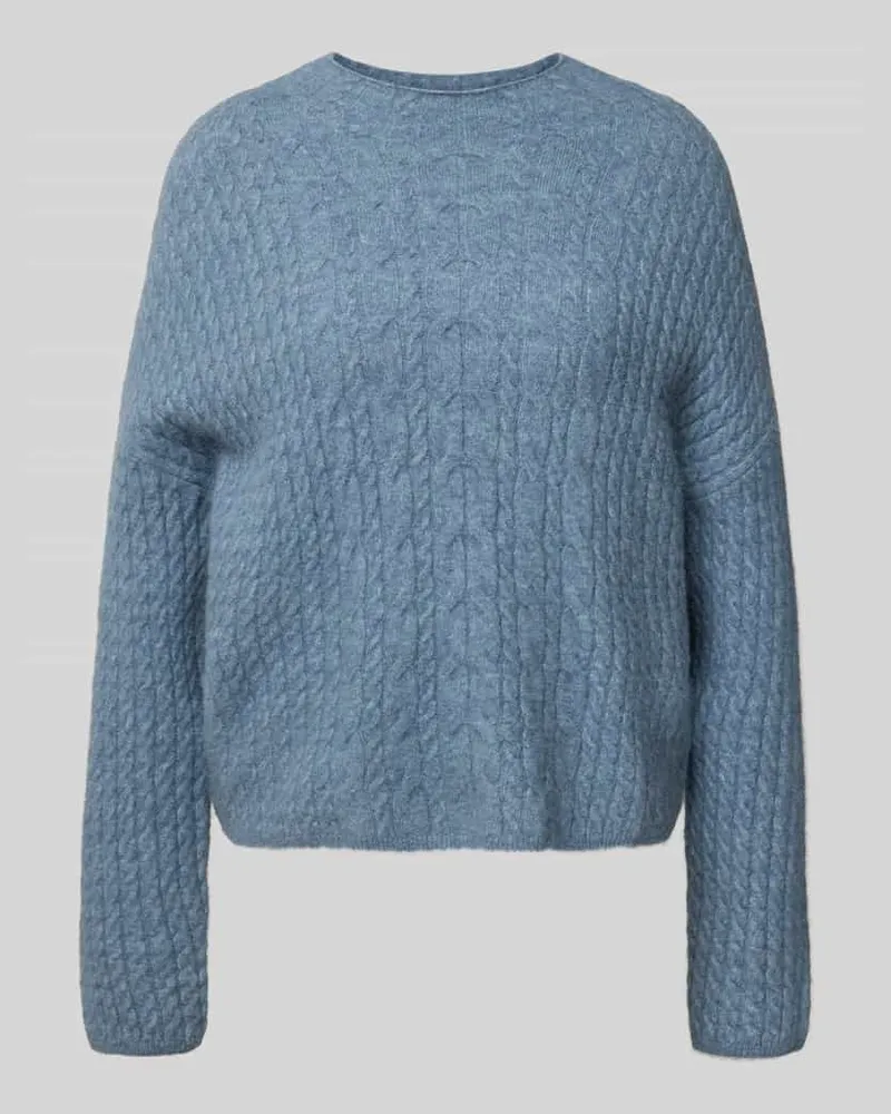 Marc O'Polo Relaxed Fit Strickpullover mit Schurwoll-Mix Rauchblau