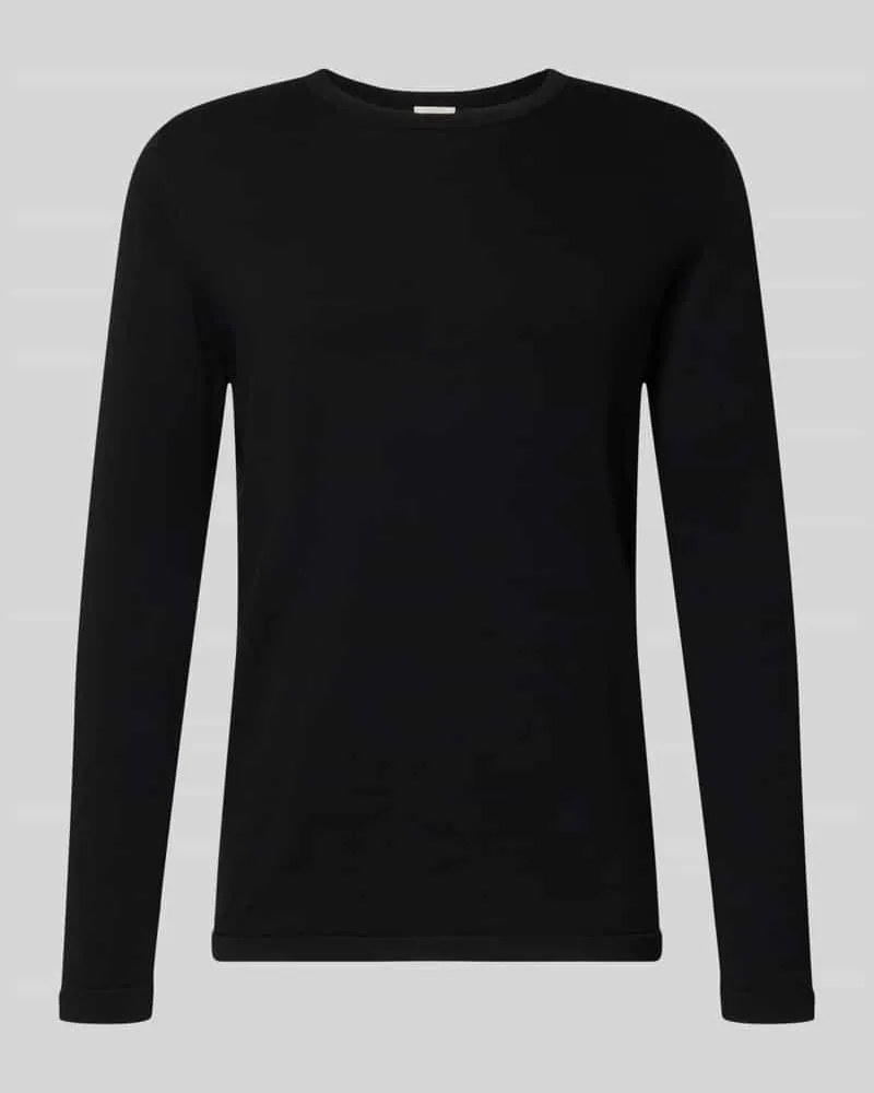Drykorn Slim Fit Pullover in Strick-Optik Modell 'Mino Black