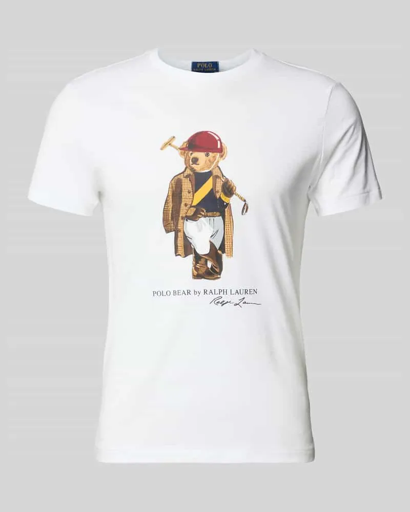 Ralph Lauren Regular Fit T-Shirt aus reiner Baumwolle Weiss