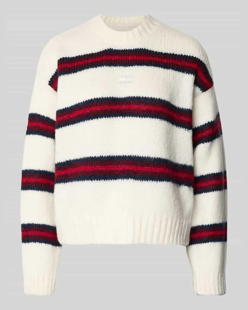 Tommy Hilfiger Regular Fit Strickpullover mit Alpaka-Anteil Ecru