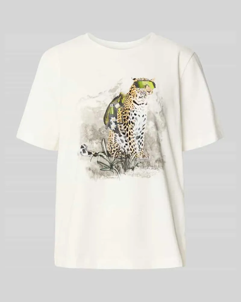 Marc Cain T-Shirt mit Rundhalsausschnitt Weiss