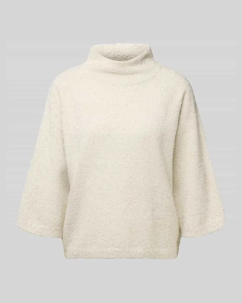 monari Strickpullover mit Stehkragen Sand