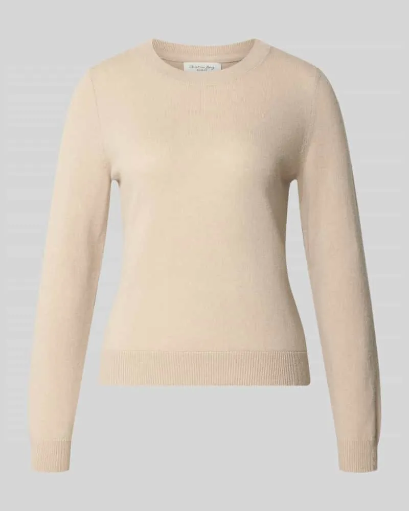 Christian Berg Slim Fit Strickpullover aus reinem Kaschmir Beige