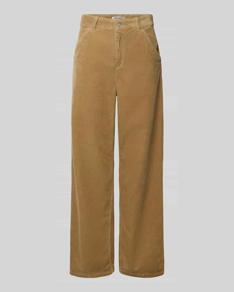 Carhartt WIP Straight Fit Cordhose im 5-Pocket-Design Modell 'Coventry Beige