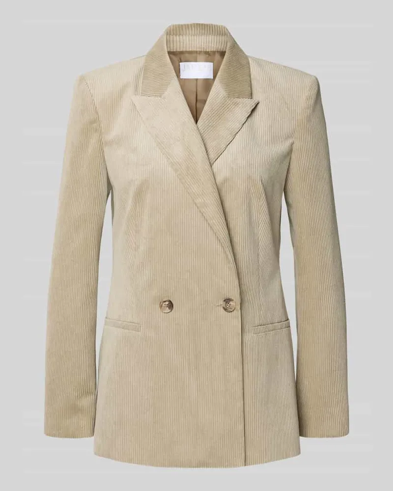 JAKE*S Regular Fit Blazer in Cord-Optik mit doppelter Knopfleiste Schilf