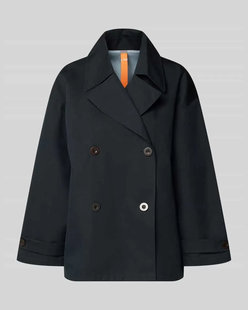 G-Lab Trenchjacke mit Reverskragen Modell 'HEATHER Dunkelblau