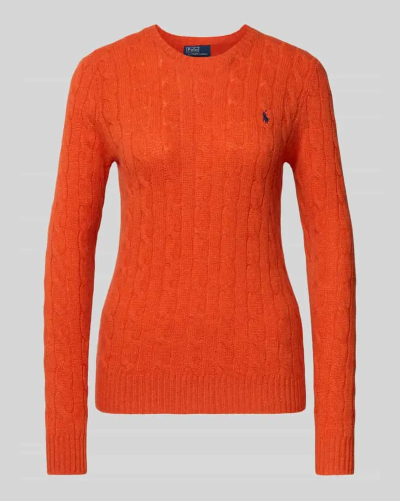 Ralph Lauren Strickpullover aus Wolle-Kaschmir-Mix Modell 'JULIANNA Orange